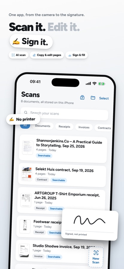 Quire scan, edit and sign