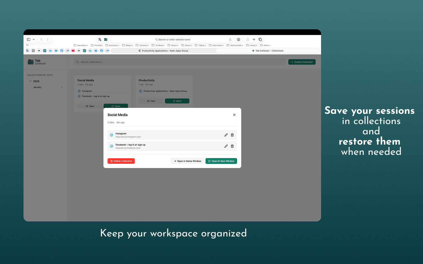 Tab Collector in Action